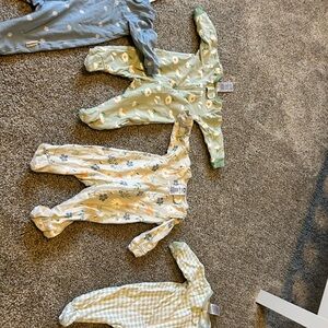 Green and Blue Kids One Pieces Footies